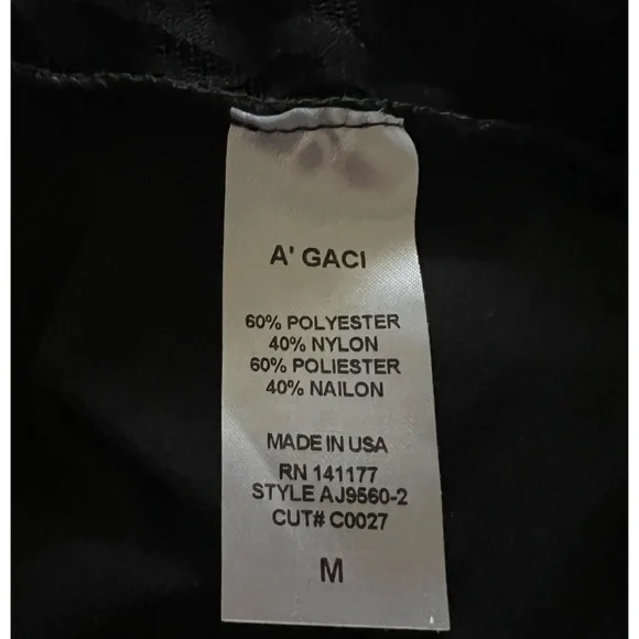 Sexy A’Gaci Black Lace Backless Bodysuit Medium M - Picture 3 of 4